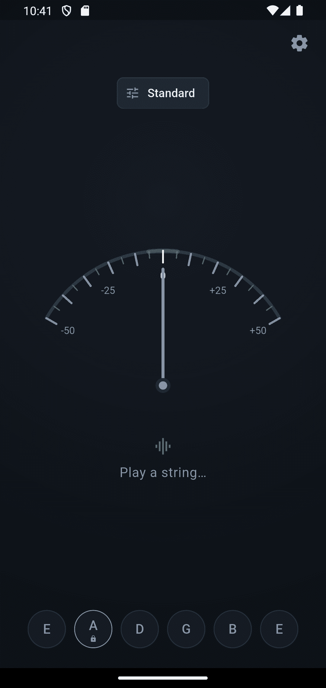 Tap a string to lock onto it