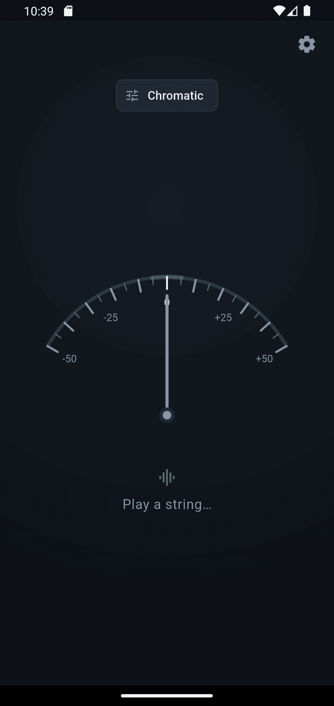Animated needle gauge with cent precision