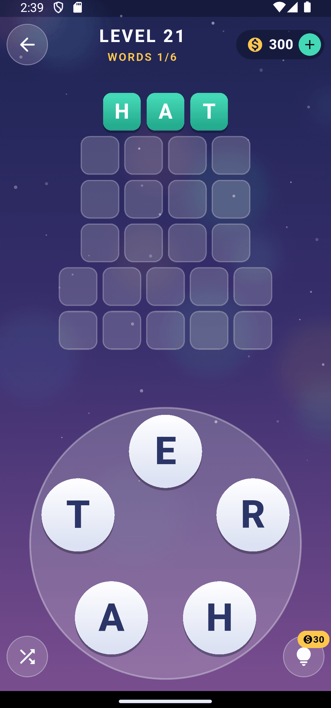 Swipe to connect words