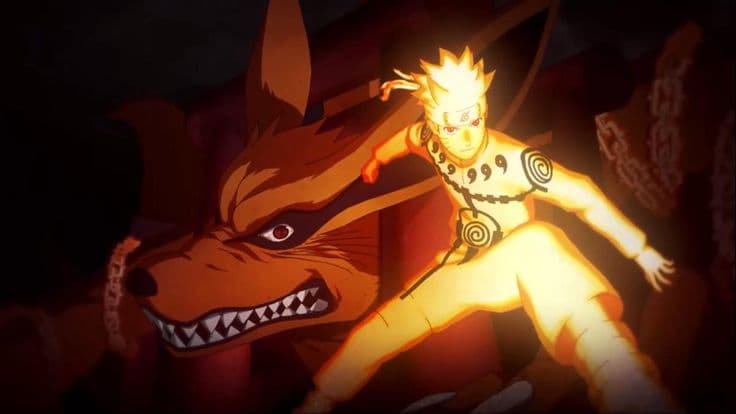 This may contain: an animated image of a woman and a dog in front of a dark background with the words demon slayer on it