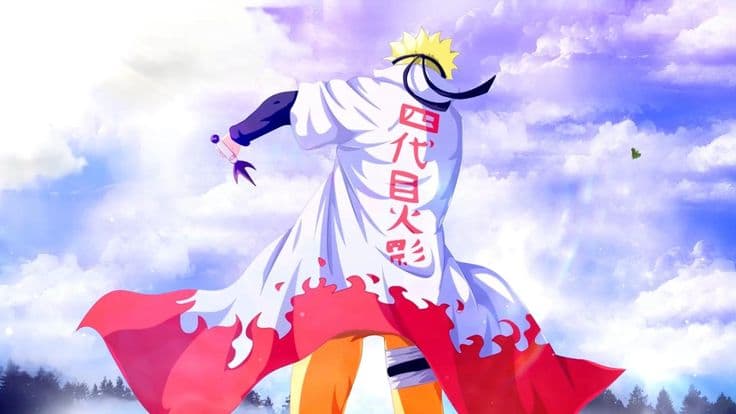 This may contain: an anime character is standing in the snow