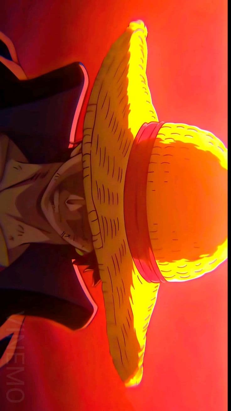 This may contain: an animated image of a person standing in front of a red background with the sun behind them