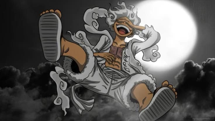 This contains an image of: Luffy Gear 5