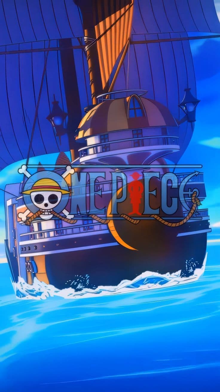 This may contain: an animated image of a pirate ship with a skull and crossbones on it