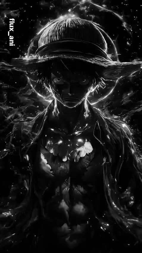 This may contain: a black and white photo of a person wearing a hat with water swirling around it