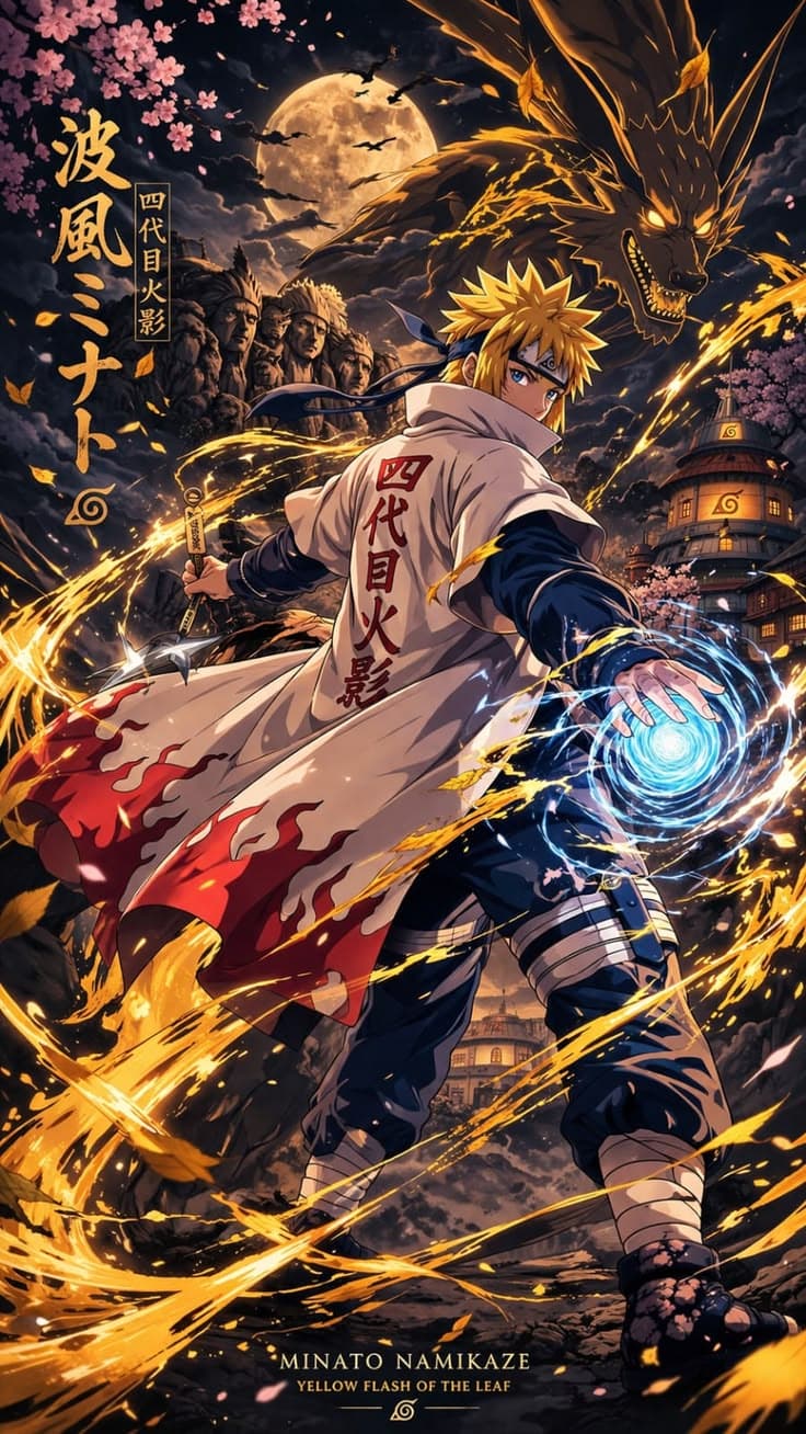 Naruto Wallpapers, Kurama Wallpaper, Minato Namikaze Wallpapers 4k, Minato Art, Minato Wallpaper, Naruto And Minato, Pho