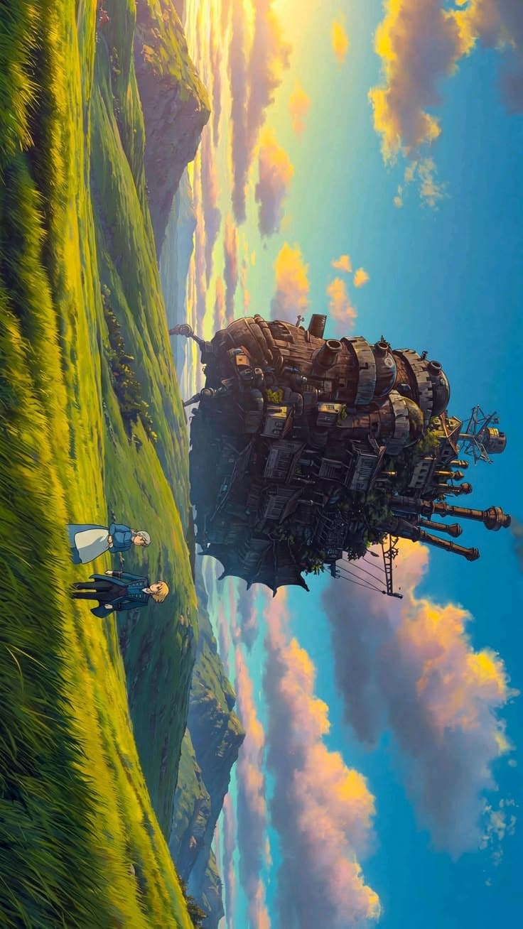 an artist's rendering of a floating island in the sky