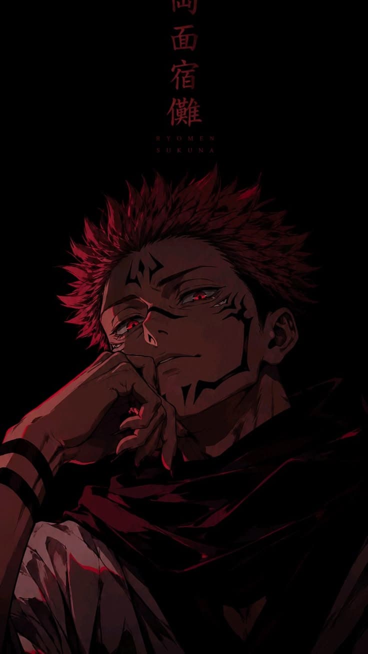an anime character with red hair holding his hand to his face