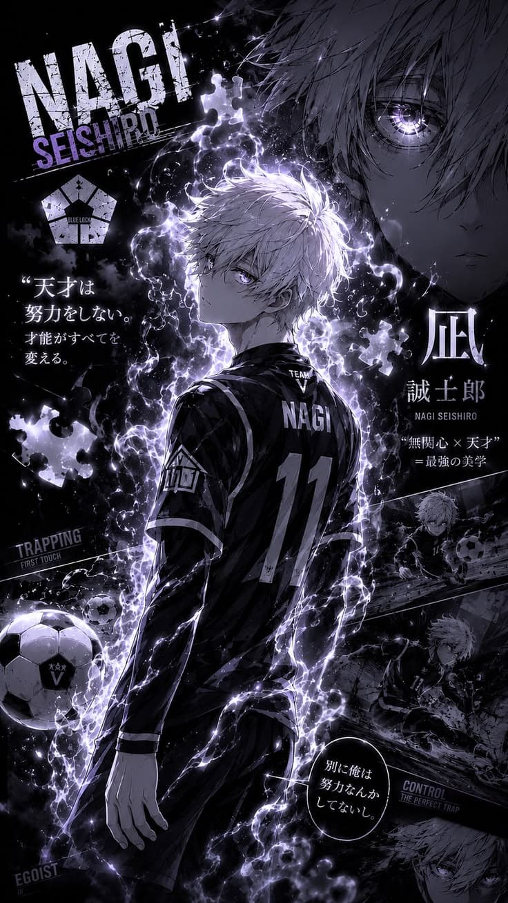 an anime character is standing in front of a black background with lightnings and stars